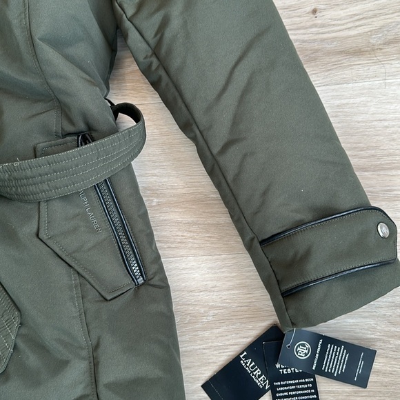 Ralph Lauren Women's Parka with Faux Fur Trim Loden size small - Picture 3 of 8